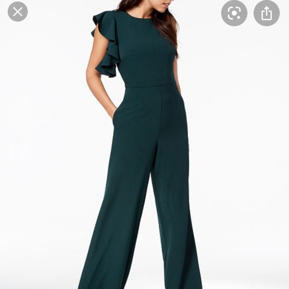 Julia Jordan one sleeve ruffle jumpsuit